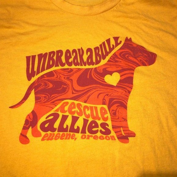 Dog Rescue Shirt Club Unbreakabull Rescue Allies Eugene Oregon Graphic Tee - Picture 5 of 8